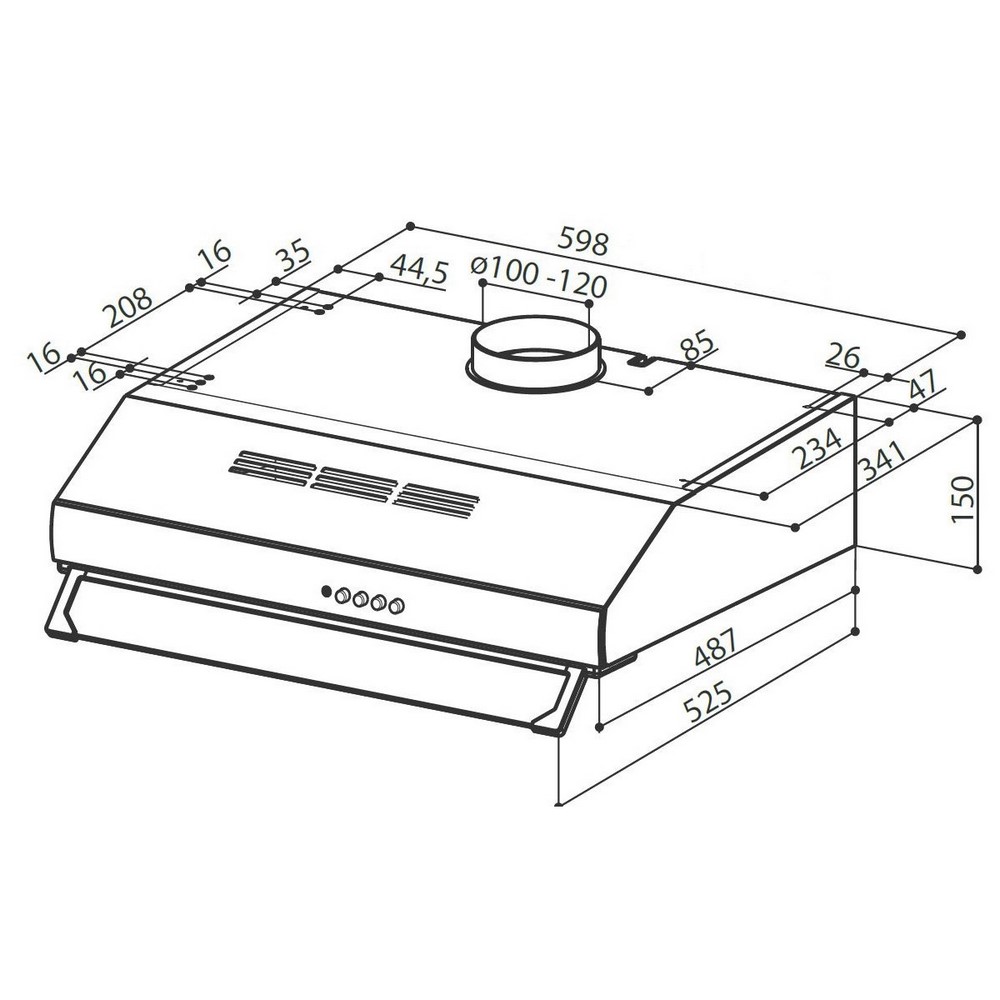 Faber Cappa cucina 2740 cm 60 sottopensile inox cod. 300.0557.576